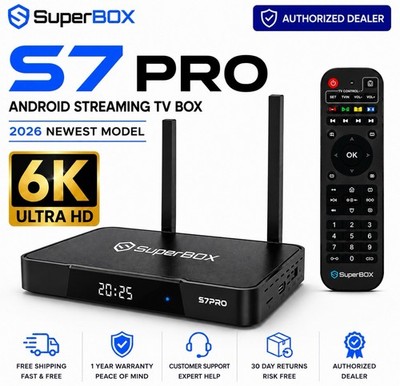 2026 NEWEST SUPERBOX S7 PRO- FREE SAME DAY SHIP! PROOF OF AUTHENTICITY!