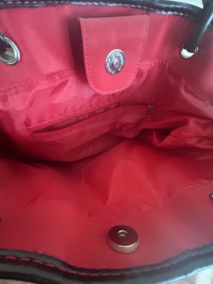 Ed Hardy Red Tote Bag With Straps - Image 3 of 4