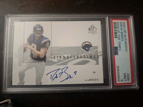 Drew Brees [Gold] #DBR 2001 SP Authentic Sign of the Times card