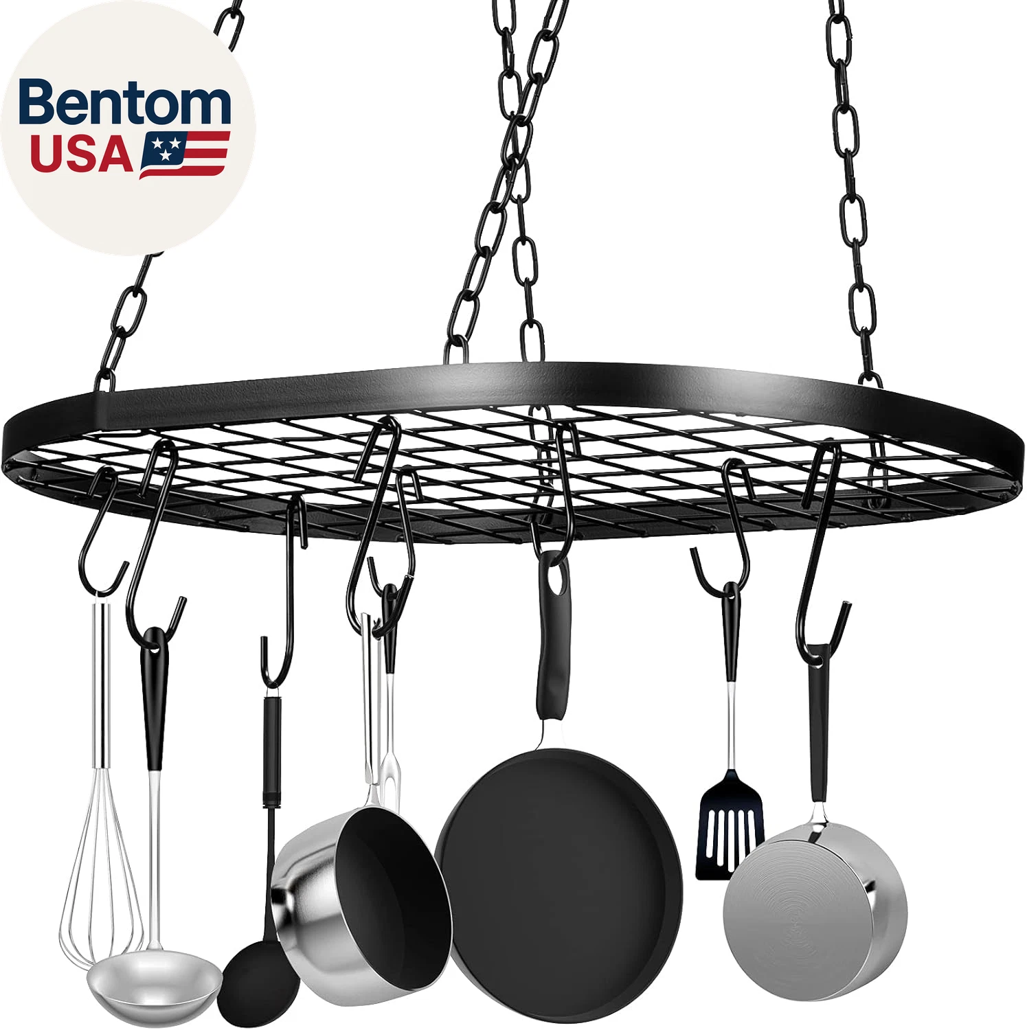 20 Inch Pots and Pans Organizer Hanging Rack Pot and Pan Organizer with 20 S Hoo