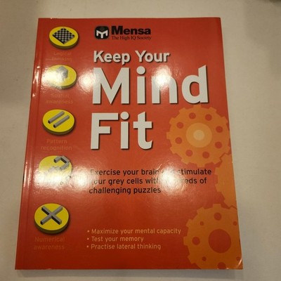 Keep Your Mind Fit Mensa 2009 Puzzle Book Brain Training Carlton IQ