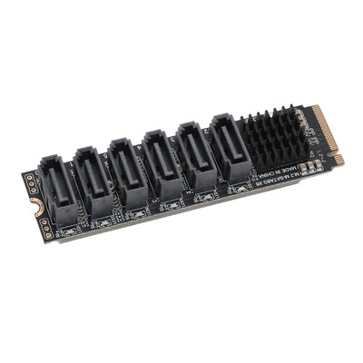 M.2 To Serial ATA3.0 Adapter Card 6Gbps High Speed ASM1166 M.2 M EKY PCIE3.0 CB