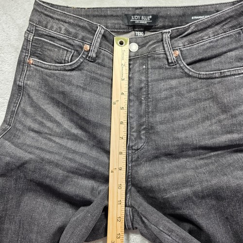 Judy Blue Jeans Womens 11 30 Black Straight Fit High Rise Stretch Denim Casual - Picture 10 of 11