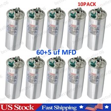 60 5 60/5 uF MFD 370-440 V AC High Quality Dual Run Capacitor CBB65-R -10Pack