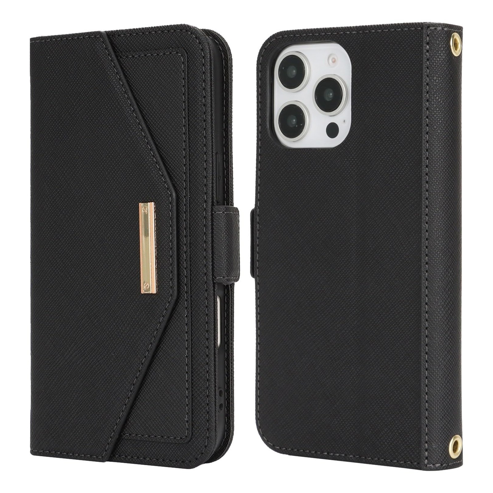 Coque iPhone 16 Pro Max anti-perte avec étui portefeuille et cordon robuste - 2
