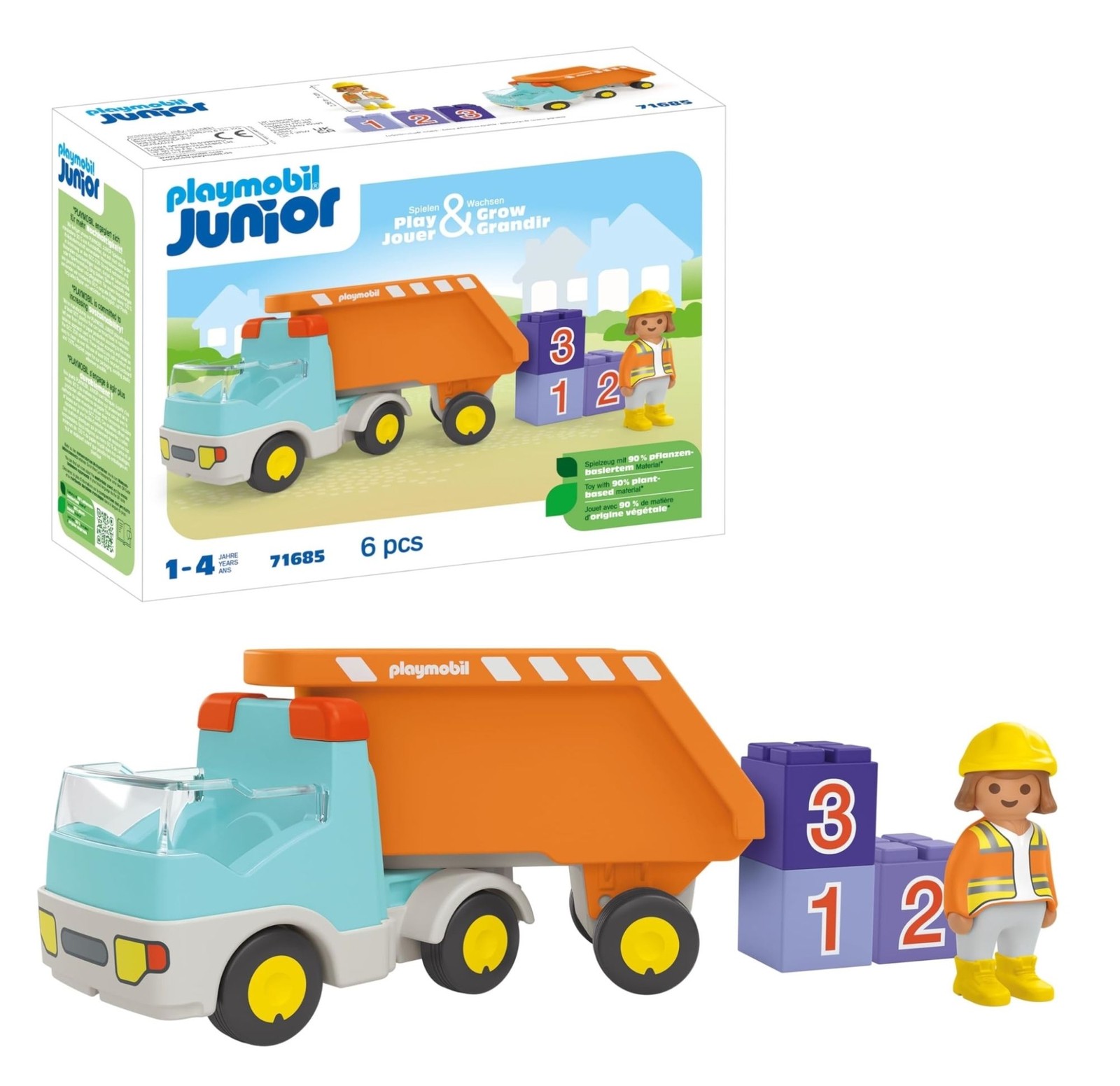 Merchandising Playmobil: 90069 Camion Del Cantiere 1.2.3