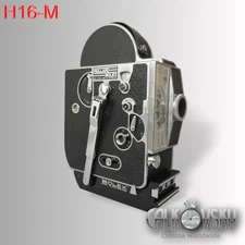 BOLEX H16-M NON-REFLEX 16MM MOVIE CAMERA, C-MOUNT LENS PORT, RUNS SO SMOOTH!
