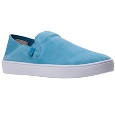 Spenco Saylor Women's 7.5 Aqua Sea Leather Slip-On Comfort Casual Shoes GAL164