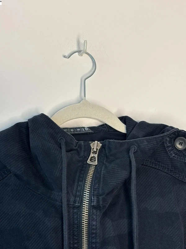 Hugo Boss Orange Mens Navy Hooded Full Zip Jacket Cotton Blend Size M 36R thumbnail 2