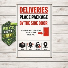 Outdoor Delivery Package Sign 8x12 Metal Tin Sign Home Porch Wall Decor