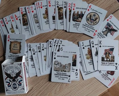 Pokerkarten USA 250th Anniversary Edition  - 54 Karten