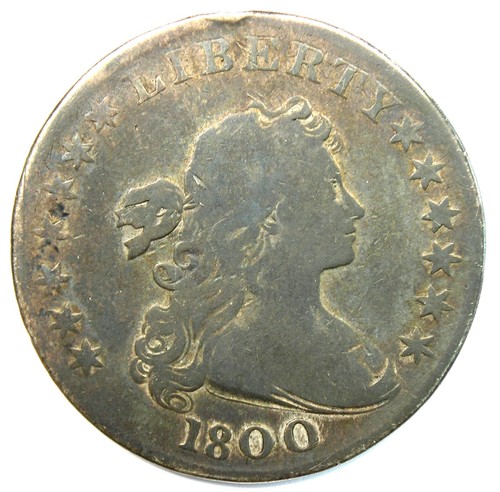 1800 Draped Bust Silver Dollar $1 Coin - VG Details - Rare Early Type!