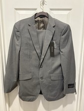 Mens Profile Gray Slim Fit 2 Button Suit Size NWT