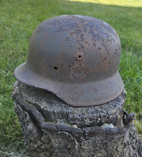 Original German Helmet M40/64 Wehrmacht Relic of Battlefield WW2