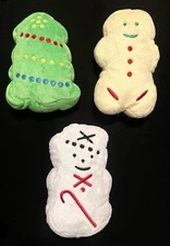PEEPS LOT OF 3 HOLIDAY PLUSH CHRISTMAS TREE, SNOWMAN & GINGERBREAD MAN