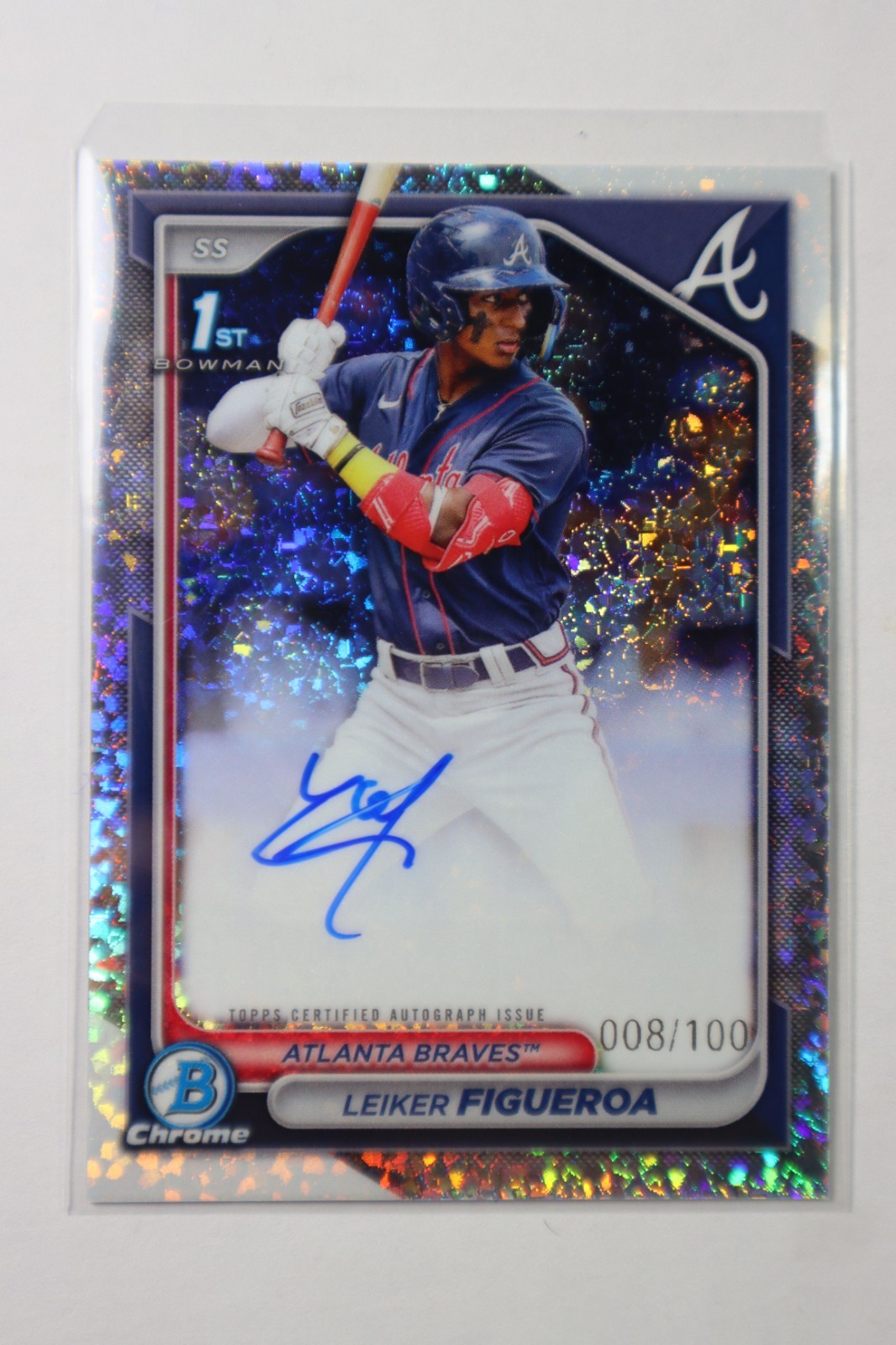 2024 Bowman Chrome Prospect Auto Leiker Figueroa #CPA-LF Diamond /100