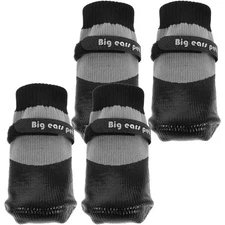 4pcs Cats Paw Protector Shoes - Knit Dog Booties Shower Feet Cover Waterproof