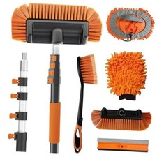 18FT Reach Car Wash Brush with Long Handle - Car Cleaning Kit with 3 12FT