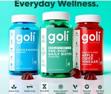 Goli Wellness Bundle | ACV, Ashwa KSM-66, Pre+Post+Live Bacteria | Vegan, Non-GM