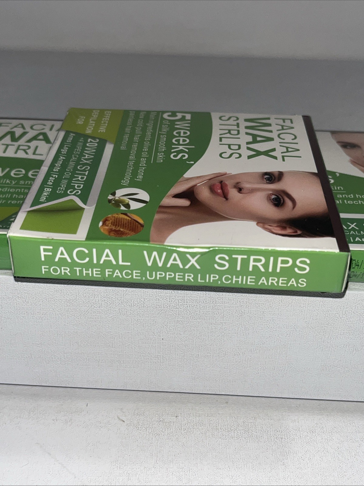 5 Sealed Boxs Facial Wax Strips, 20 Each Box