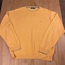 Nautica Yellow Cotton Crew Neck Jumper XXL Size