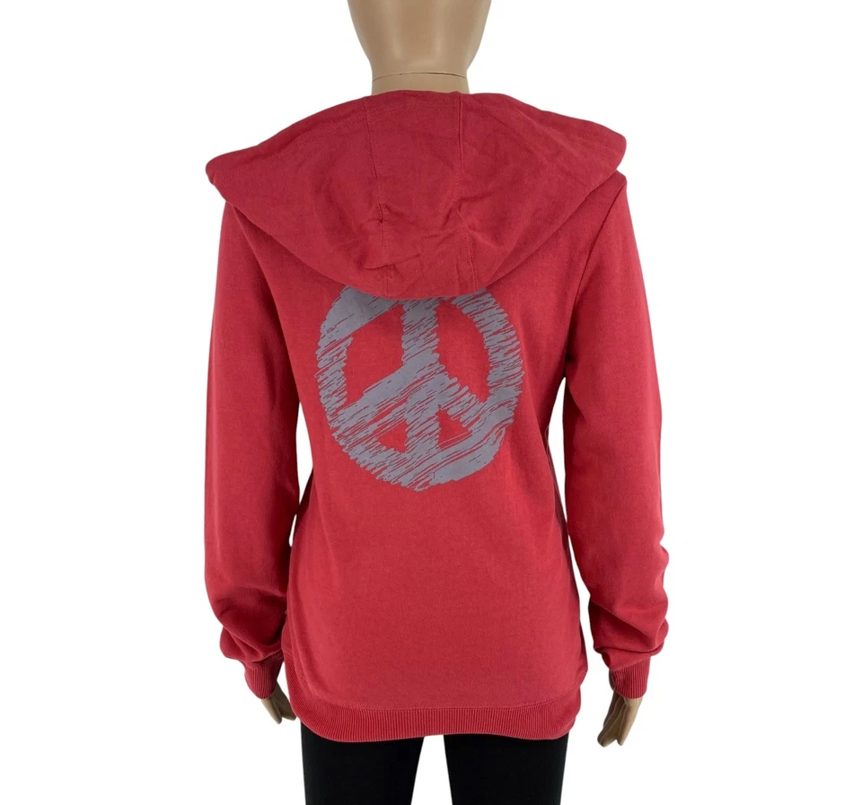 Suéter con Capucha Cremallera Completa de Algodón Rojo Búfalo Talla EU 34 UK 8 US 4 Foto 3 de 4