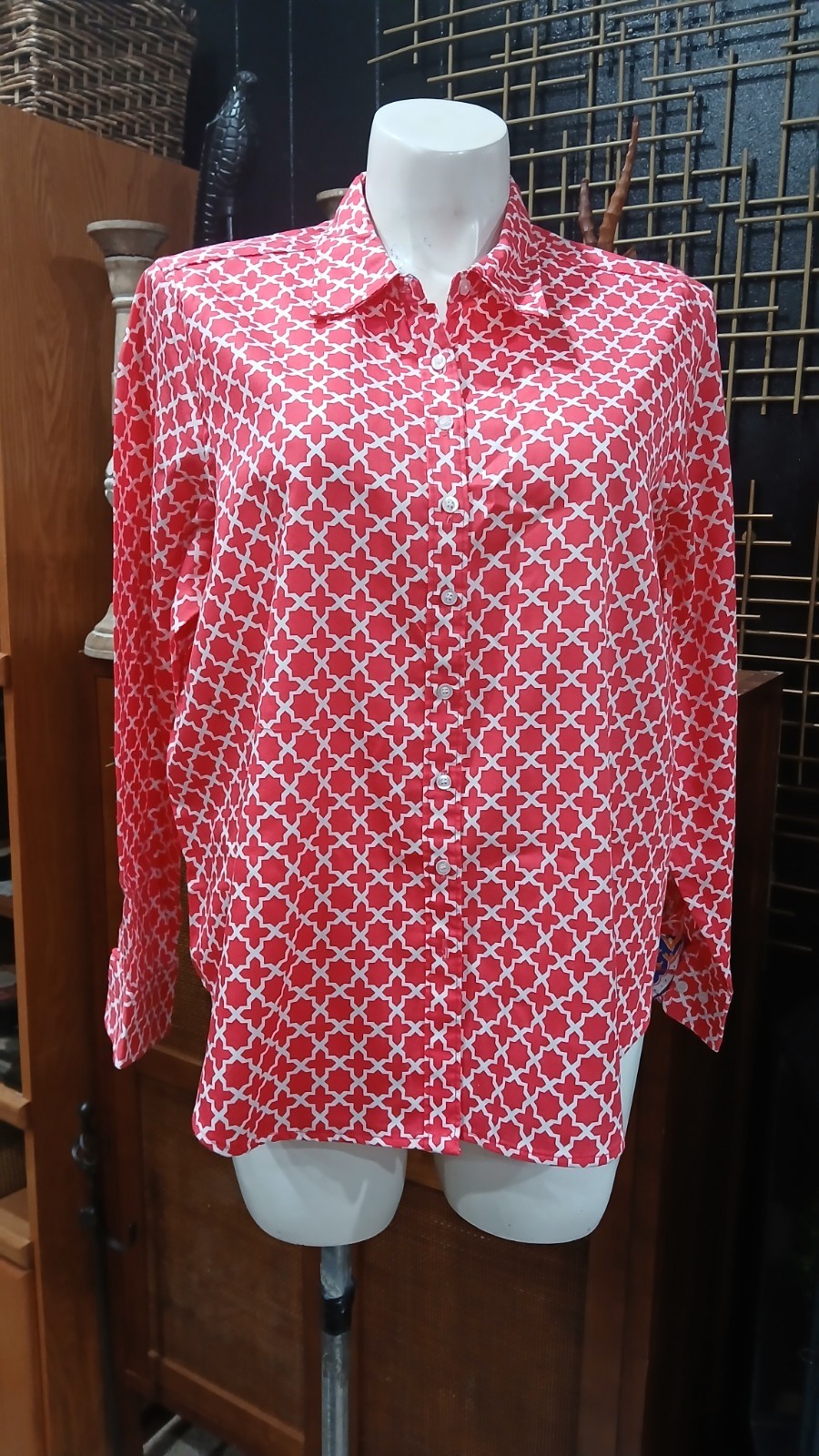 RUBY Rd. Moroccan Tile Print Wrinkle Resistant Co… - image 1