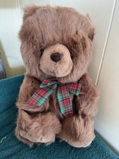 Brown Teddy Bear Ribbon Bow Kids Christmas Gift Toy Plush Stuffed Animal