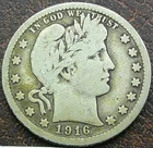 US 1916 Barber Quarter  **