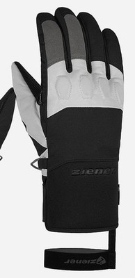Ziener Herren Ski handschuhe GAMMUR AS AW 8,5 Schwarz Black AquaShield + Wool