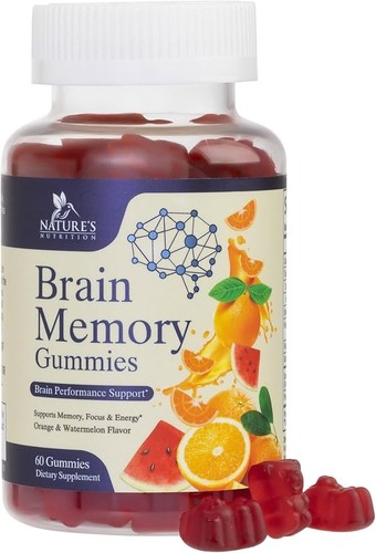 Brain Supplements Gummies for Memory, Focus, Concentration - Brain Gummy Vitamin - Picture 10 of 18