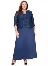 Alex Evenings Plus Size Lace Dress JacketSz18W 259
