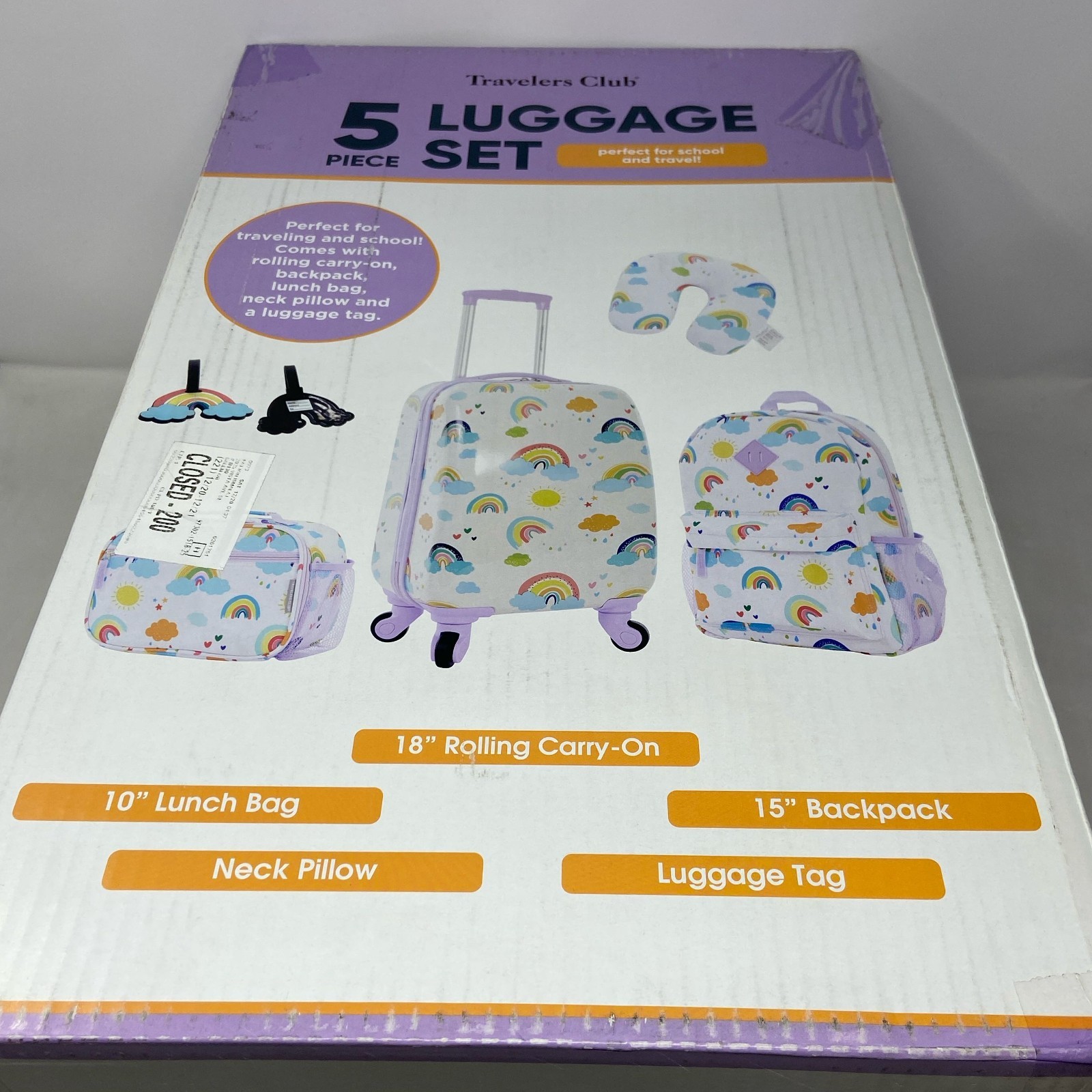Set - Rainbow Pattern, 18" Carry-on