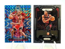 Ayo Dosunmu 24 Mosaic Blue Reactive, 23 Prizm Base & 21 Hoops Base RC