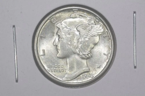 1943 Mercury Dime, BU+