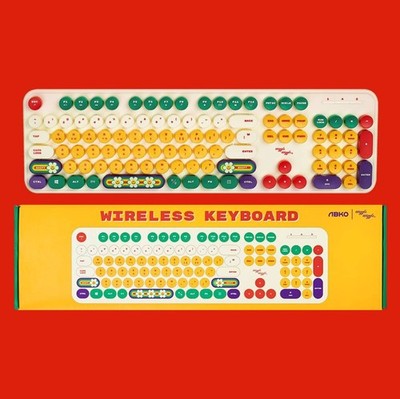 Wiggle Wiggle X ABKO Wireless Keyboard Vintage Typewriter-Style Color Mix