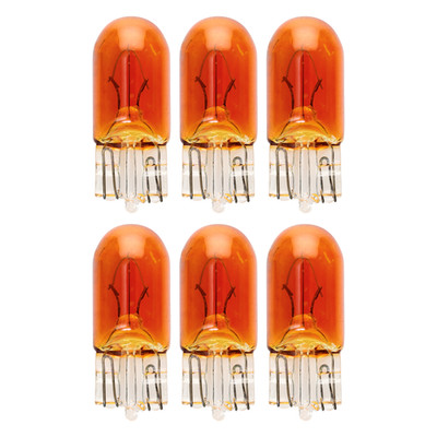 6 Stück Glühlampe Glühbirne Birne Autolampen W2.1x9.5d WY5W W5W 12V 5W Orange