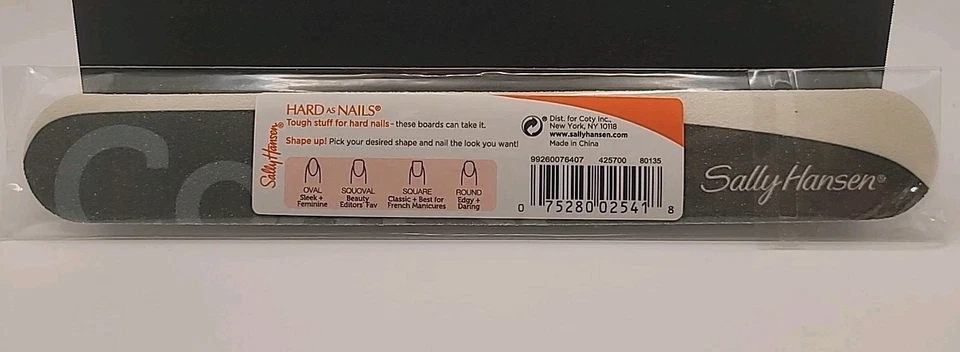 Lima de uñas moldeadora de salón Sally Hansen Hard As Nails 7" negra gruesa mani/pedi. Nuevo Foto 3 de 4