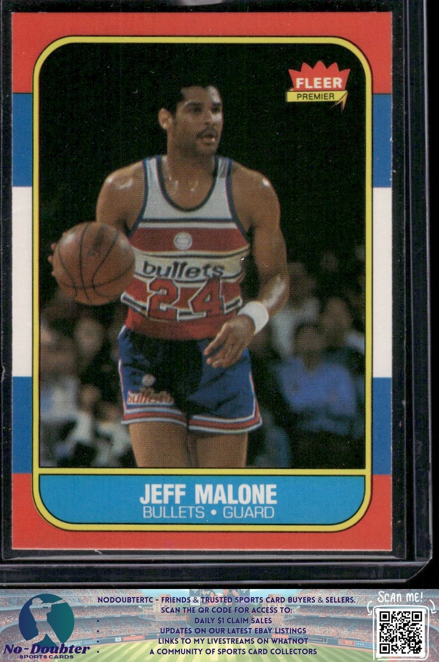 1986-87 Fleer #67 Jeff Malone Washington Bullets 86BB