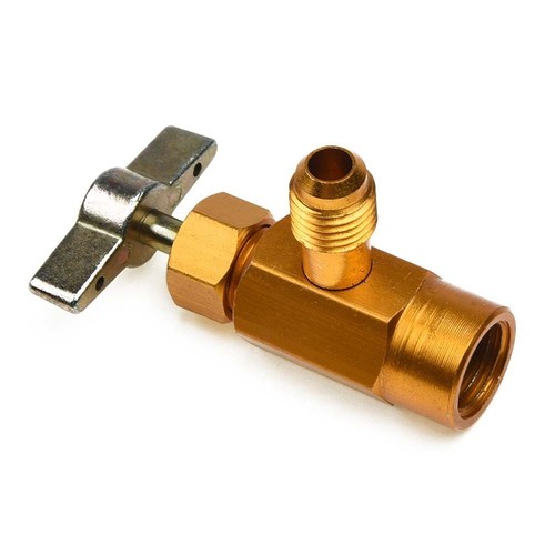 Convenient R134a AC DV134 Brass CAN TAP Opener Valve 7 / 16 20 Connector - Picture 2 of 12