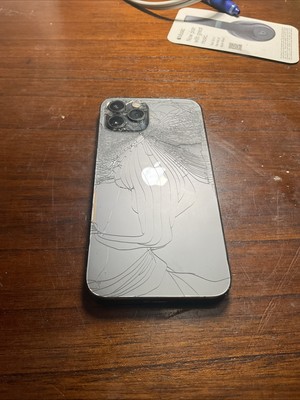iPhone 12 Pro Cracked Back Camera Turns On For Parts Only + Case