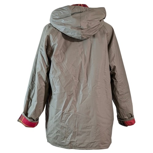 Misty Harbor Taupe Vintage Rain Jacket Plaid Lined Windbreaker 90s Preppy S - Picture 5 of 7