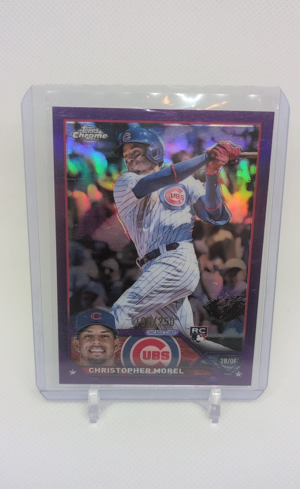 2023 Topps Chrome - Christopher Morel #198 Purple Refractor /250 (RC)