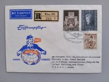 Flugpost Brief Österreich 1957 SAS Flug über Nordpol nach Tokio als Einschreiben