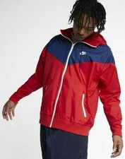 Nike Windrunner Jacket M Windbreaker Navy/Red Full Zip Waterproof Rain Medium