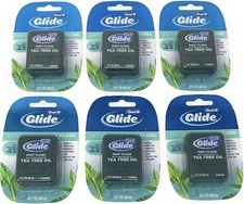Oral-B Glide Mint Dental Floss with The Freshness of Tea Tree Oil 40m (Pack of 6