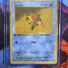 1st Edition Shadowless Staryu 65/102 Base Set Pokemon Card WOTC 1999 HP