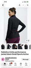 Fabletics trinity performance jacket black Sports Active XL