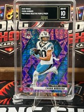 2025 Panini Chuba Hubbard #193 Mosaic Reactive Purple Prizm GMA 10!