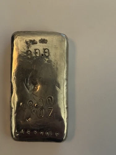 18 oz Silver Bar Seems to Be Old and Hand Poured 999.9 Silver Bullion Bar